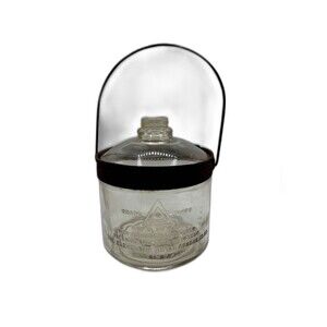 Antique 1919 Glass Kerosene Refill Jug The Cleveland Metal Products Co. U.S.A.